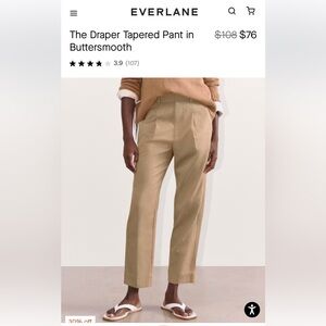 Everlane Draper Tapered Pant Ash Brown size 10